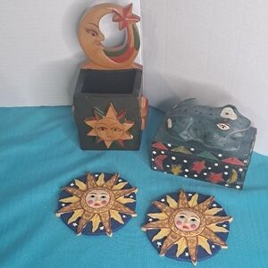 Colorful Sun and Moon Decor Set